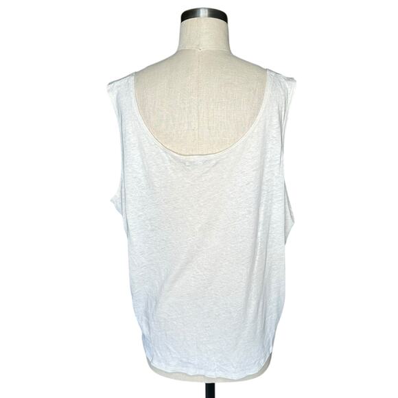 NA NIN Cream White Hemp Organic Cotton Knit Oversized Tank Top Women's One Size - Picture 3 of 7